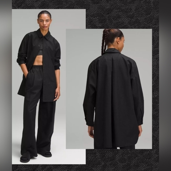 LULULEMON LAB Jacquard Relaxed-Fit Shirt In Leopardo Jacquard MED Black Size 10 - Picture 15 of 15